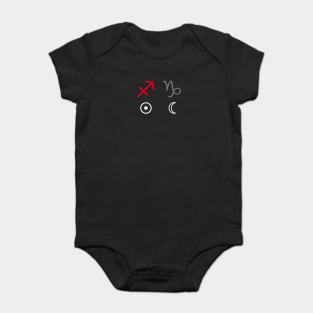 Sagittarius Sun Capricorn Moon Zodiac Sign Baby Bodysuit